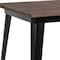 Flash Furniture Square Square Black Metal Indoor Table with Wal, 31.5" W, 31.5" L, 30.5" H, Wood, Wood Grain CH-51040-29M1-BK-GG - alternate 2
