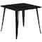 Flash Furniture Square 31.75" W, 31.75" L, 29.5" H, Metal Top, Black CH-51040-29-BK-GG - alternate 2