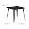 Flash Furniture Square 31.75" W, 31.75" L, 29.5" H, Metal Top, Black CH-51040-29-BK-GG - alternate 4