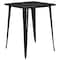 Flash Furniture Square 33.25" L, 33.25" W, 40.75" H, Metal Top, Black CH-51040-40-BK-GG - alternate 4