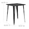Flash Furniture Square 33.25" L, 33.25" W, 40.75" H, Metal Top, Black CH-51040-40-BK-GG - alternate 6
