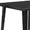 Flash Furniture Square 33.25" L, 33.25" W, 40.75" H, Metal Top, Black CH-51040-40-BK-GG - alternate 7