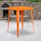 Flash Furniture Square 33.25" L, 33.25" W, 40.75" H, Metal Top, Orange CH-51040-40-OR-GG - alternate 2