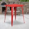 Flash Furniture Square 33.25" L, 33.25" W, 40.75" H, Metal Top, Red CH-51040-40-RED-GG - alternate 2