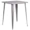 Flash Furniture Square 33.25" L, 33.25" W, 40.75" H, Metal Top, Grey CH-51040-40-SIL-GG - alternate 2