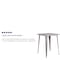 Flash Furniture Square 33.25" L, 33.25" W, 40.75" H, Metal Top, Grey CH-51040-40-SIL-GG - alternate 3