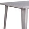 Flash Furniture Square 33.25" L, 33.25" W, 40.75" H, Metal Top, Grey CH-51040-40-SIL-GG - alternate 7