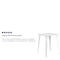 Flash Furniture Square 33.25" L, 33.25" W, 40.75" H, Metal Top, White CH-51040-40-WH-GG - alternate 3