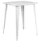 Flash Furniture Square 33.25" L, 33.25" W, 40.75" H, Metal Top, White CH-51040-40-WH-GG - alternate 2