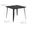 Flash Furniture Square 35.5" W, 35.5" L, 29.75" H, Galvanized Steel, Rubber Top, Black CH-51050-29-BK-GG - alternate 5
