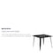 Flash Furniture Square 35.5" W, 35.5" L, 29.75" H, Galvanized Steel, Rubber Top, Black CH-51050-29-BK-GG - alternate 4