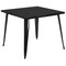 Flash Furniture Square 35.5" W, 35.5" L, 29.75" H, Galvanized Steel, Rubber Top, Black CH-51050-29-BK-GG - alternate 2