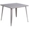 Flash Furniture Square Silver Metal Table, 35.5SQ, 35.5" W, 35.5" L, 29.75" H, Metal Top, Grey CH-51050-29-SIL-GG - alternate 2