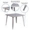 Flash Furniture Square Silver Metal Table, 35.5SQ, 35.5" W, 35.5" L, 29.75" H, Metal Top, Grey CH-51050-29-SIL-GG - alternate 5