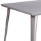 Flash Furniture Square Silver Metal Table, 35.5SQ, 35.5" W, 35.5" L, 29.75" H, Metal Top, Grey CH-51050-29-SIL-GG - alternate 9