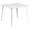 Flash Furniture Square 35.5" W, 35.5" L, 29.75" H, Metal Top, White CH-51050-29-WH-GG - alternate 2