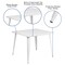 Flash Furniture Square 35.5" W, 35.5" L, 29.75" H, Metal Top, White CH-51050-29-WH-GG - alternate 6
