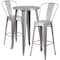Flash Furniture Round 24" W, 24" L, 41" H, Metal, Grey CH-51080BH-2-30CAFE-SIL-GG - alternate 4