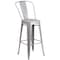 Flash Furniture Round 24" W, 24" L, 41" H, Metal, Grey CH-51080BH-2-30CAFE-SIL-GG - alternate 2