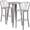 Flash Furniture Round 24" W, 24" L, 41" H, Metal, Grey CH-51080BH-2-30VRT-SIL-GG - alternate 2