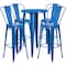 Flash Furniture Round 24" W, 24" L, 41" H, Metal, Blue CH-51080BH-4-30CAFE-BL-GG - alternate 5