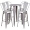 Flash Furniture Round 24" W, 24" L, 41" H, Metal, Grey CH-51080BH-4-30CAFE-SIL-GG - alternate 2