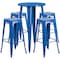 Flash Furniture Round 24" W, 24" L, 41" H, Metal, Blue CH-51080BH-4-30SQST-BL-GG - alternate 3