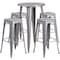 Flash Furniture Round 24" W, 24" L, 41" H, Metal, Grey CH-51080BH-4-30SQST-SIL-GG - alternate 5
