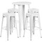 Flash Furniture Round 24" W, 24" L, 41" H, Metal, White CH-51080BH-4-30SQST-WH-GG - alternate 3