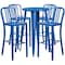 Flash Furniture Round 24" W, 24" L, 41" H, Metal, Blue CH-51080BH-4-30VRT-BL-GG - alternate 5