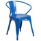 Flash Furniture Round 24" W, 24" L, 29" H, Metal, Blue CH-51080TH-2-18ARM-BL-GG - alternate 5
