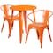 Flash Furniture Round 24" W, 24" L, 29" H, Metal, Orange CH-51080TH-2-18ARM-OR-GG - alternate 3