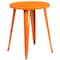 Flash Furniture Round 24" W, 24" L, 29" H, Metal, Orange CH-51080TH-2-18ARM-OR-GG - alternate 2