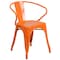 Flash Furniture Round 24" W, 24" L, 29" H, Metal, Orange CH-51080TH-2-18ARM-OR-GG - alternate 5