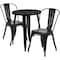 Flash Furniture Round 24" W, 24" L, 29" H, Metal, Black CH-51080TH-2-18CAFE-BK-GG - alternate 2