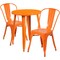 Flash Furniture Round 24" W, 24" L, 29" H, Metal, Orange CH-51080TH-2-18CAFE-OR-GG - alternate 4