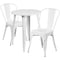 Flash Furniture Round 24" W, 24" L, 29" H, Metal, White CH-51080TH-2-18CAFE-WH-GG - alternate 3