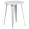 Flash Furniture Round 24" W, 24" L, 29" H, Metal, White CH-51080TH-2-18CAFE-WH-GG - alternate 2