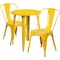 Flash Furniture Round 24" W, 24" L, 29" H, Metal, Yellow CH-51080TH-2-18CAFE-YL-GG - alternate 3