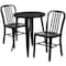 Flash Furniture Round 24" W, 24" L, 29" H, Metal, Black CH-51080TH-2-18VRT-BK-GG - alternate 2