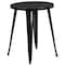 Flash Furniture Round 24" W, 24" L, 29" H, Metal, Black CH-51080TH-2-18VRT-BK-GG - alternate 4