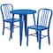 Flash Furniture Round 24" W, 24" L, 29" H, Metal, Blue CH-51080TH-2-18VRT-BL-GG - alternate 2