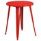 Flash Furniture Round 24" W, 24" L, 29" H, Metal, Red CH-51080TH-2-18VRT-RED-GG - alternate 4