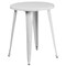 Flash Furniture Round 24" W, 24" L, 29" H, Metal, White CH-51080TH-2-18VRT-WH-GG - alternate 3