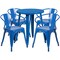 Flash Furniture Round 24" W, 24" L, 29" H, Metal, Blue CH-51080TH-4-18ARM-BL-GG - alternate 4