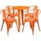 Flash Furniture Round 24" W, 24" L, 29" H, Metal, Orange CH-51080TH-4-18ARM-OR-GG - alternate 4