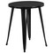 Flash Furniture Round 24" W, 24" L, 29" H, Metal, Black CH-51080TH-4-18CAFE-BK-GG - alternate 2