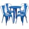Flash Furniture Round 24" W, 24" L, 29" H, Metal, Blue CH-51080TH-4-18CAFE-BL-GG - alternate 4