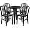 Flash Furniture Round 24" W, 24" L, 29" H, Metal, Black CH-51080TH-4-18VRT-BK-GG - alternate 2