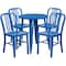 Flash Furniture Round 24" W, 24" L, 29" H, Metal, Blue CH-51080TH-4-18VRT-BL-GG - alternate 4